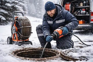 Прочистка колодца зимой